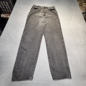 Wrangler Jeans Mens 30x31 Black Denim Straight Leg Distressed Denim